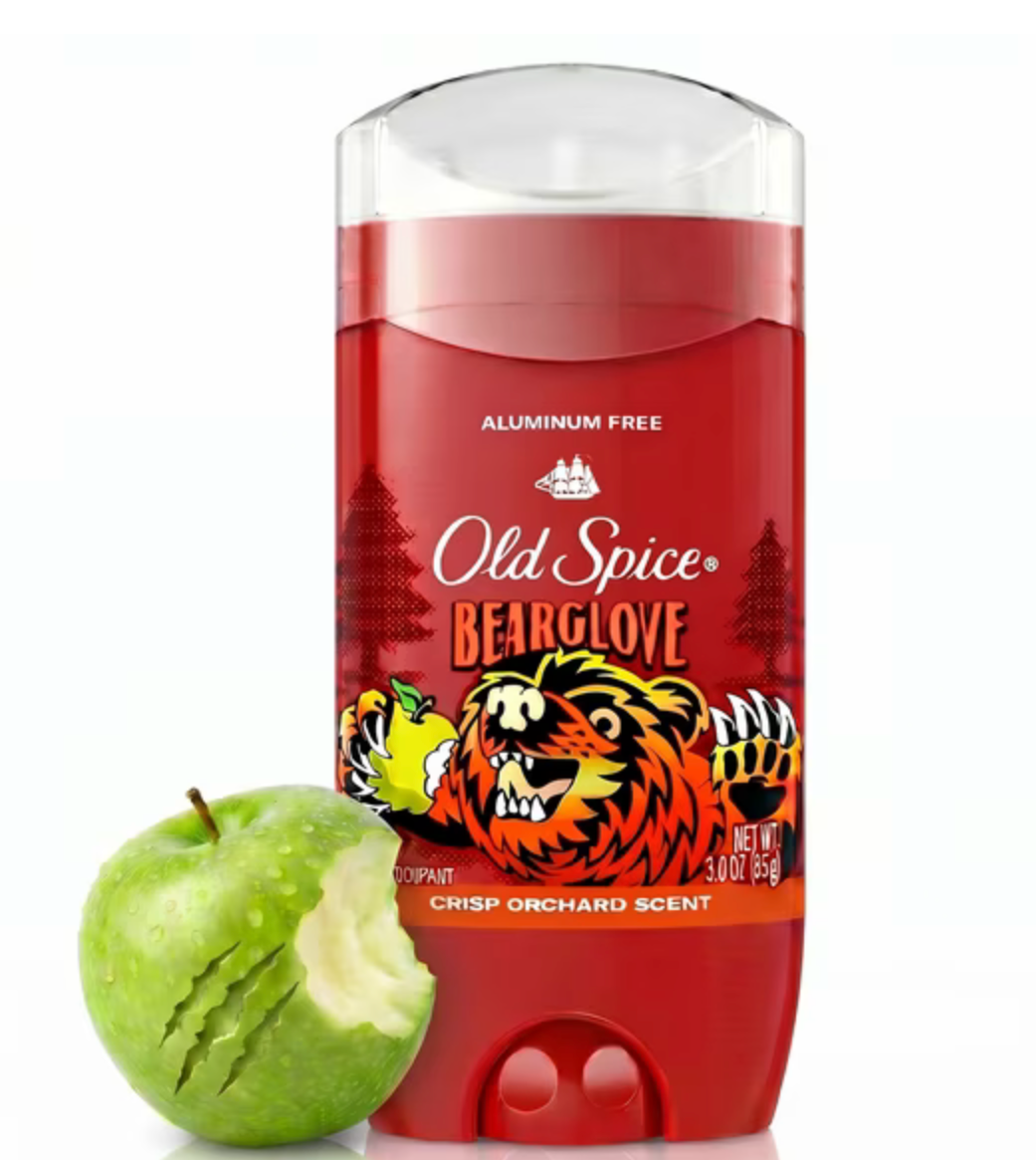 Old Spice Aluminum Free Men's Deodorant, Invisible Solid Stick, Bearglove, 3.0 oz